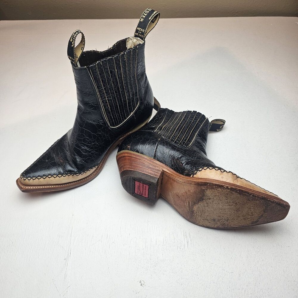 Vintage Winchester Cowboy Boots Made In Mexico Size 7 Ankle Western Festival